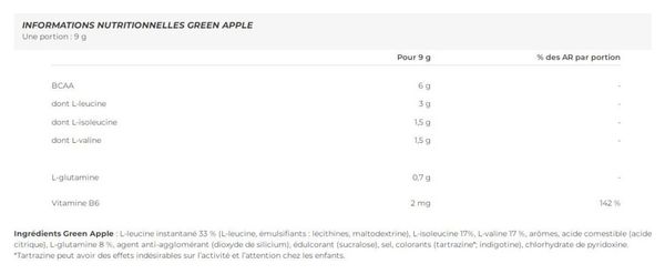 Bcaa Zero (700g) - Biotech Usa - Pomme - Bcaa