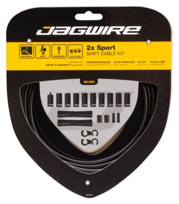 Jagwire 2x Sport Shift Kit Zwart