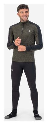T-Shirt Manches Longues Running Rogelli Camo - Homme - Vert militaire