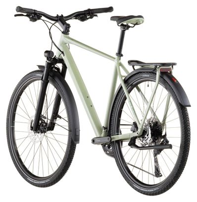 Bicicleta de trekking Cube Kathmandu EXC con cambio Shimano Cues 11S, manillar de 700 mm, color verde guisante, 2026