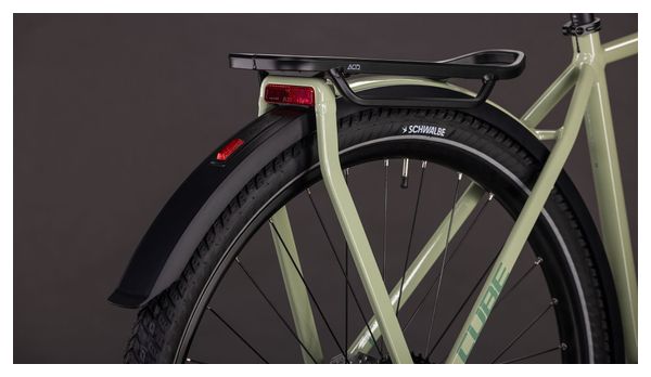 Bicicleta de trekking Cube Kathmandu EXC con cambio Shimano Cues 11S, manillar de 700 mm, color verde guisante, 2026