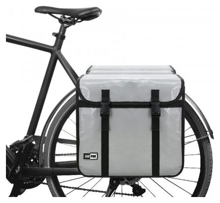 46L Double sacoche grise Sac de vélo pour femmes/hommes Ebike