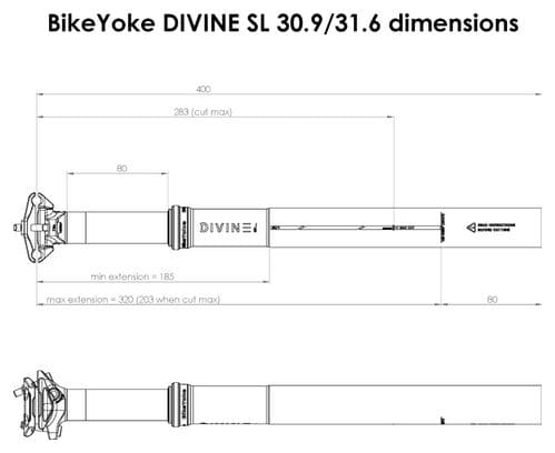 Refurbished Produkt - Bike Yoke Divine SL Teleskopsattelstütze (ohne Bestellung)