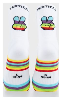 Chaussettes Vertical Mountain Peace Blanc