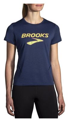 Brooks Distance 3.0 Kurzarm Trikot Blau Damen