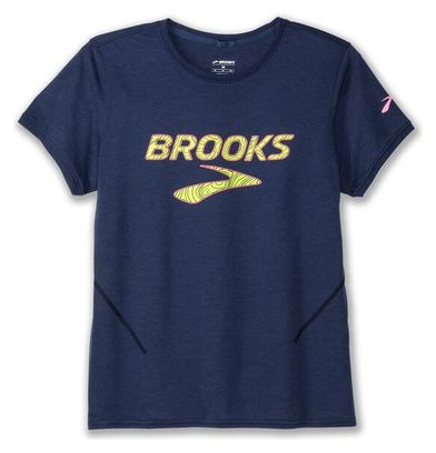 Brooks Distance 3.0 Short Sleeve Jersey Blue Women