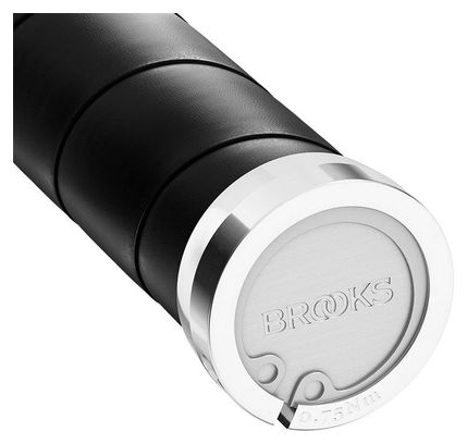 Brooks Slender Leather Grips - Black - 130/100 mm