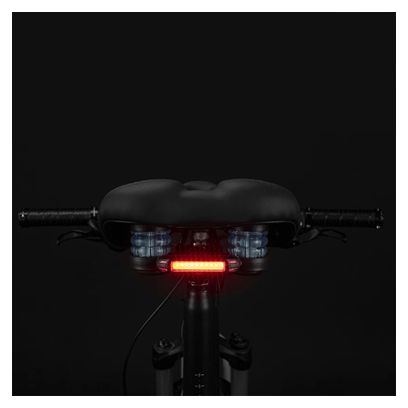 Selle de vélo VTT + lampe Rockbros  - noir