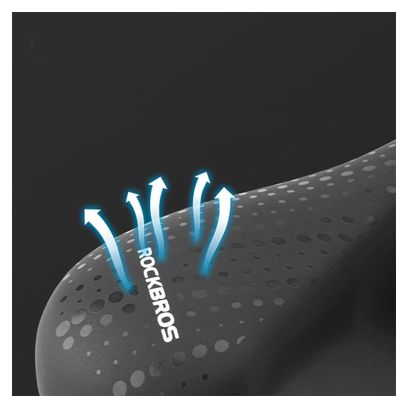 Selle de vélo VTT + lampe Rockbros  - noir