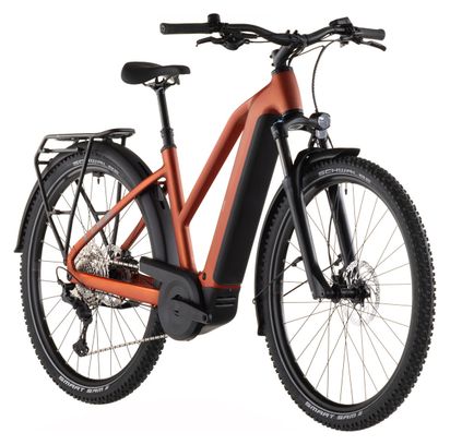 Cube Nuride Hybrid Pro 600 Trapeze Electric Trekking Bike Shimano Deore/Deore XT 12S 600 Wh 29'' Chilli Red Orange 2026