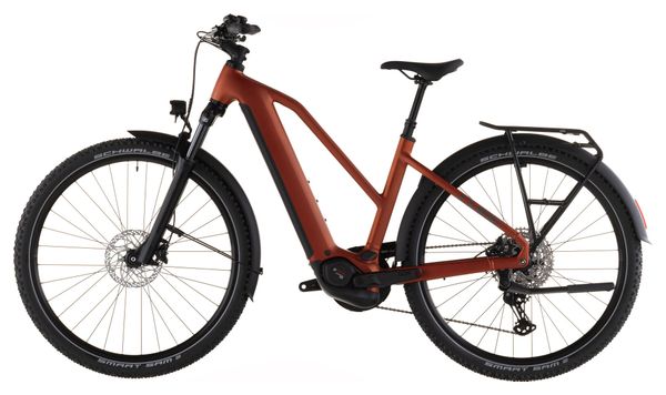 Cube Nuride Hybrid Pro 600 Trapeze Electric Trekking Bike Shimano Deore/Deore XT 12S 600 Wh 29'' Chilli Red Orange 2026