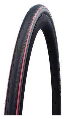 Neumático de carretera Schwalbe Lugano II de 700 mm, tipo de tubo, compuesto de sílice K-Guard con cable, negro, rojo, rayas