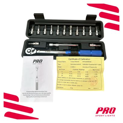 Clé dynamométrique Outils de vélo 1/4 - Vélo 2/24 Nm - Jeu de clés