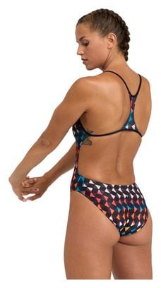 Women's 1-Piece Swimsuit Arena Booster Back Blue Red