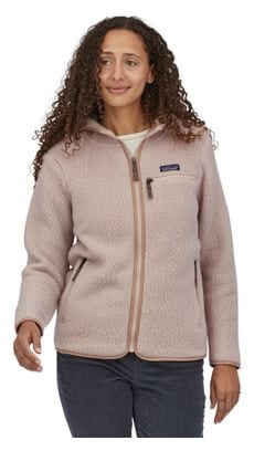 Damen Patagonia Retro Pile Hoody Fleecejacke Beige