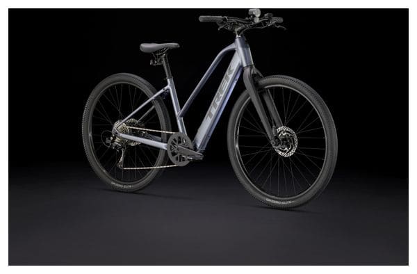 Vélo de Fitness Électrique Trek Dual Sport+ 2 Stagger LT Shimano Acera 8V 250 Wh 27.5'' Bleu 2025 - Vélo d'Exposition