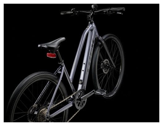 Vélo de Fitness Électrique Trek Dual Sport+ 2 Stagger LT Shimano Acera 8V 250 Wh 27.5'' Bleu 2025 - Vélo d'Exposition