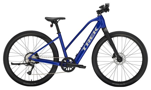 Vélo de Fitness Électrique Trek Dual Sport+ 2 Stagger LT Shimano Acera 8V 250 Wh 27.5'' Bleu 2025