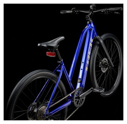 Vélo de Fitness Électrique Trek Dual Sport+ 2 Stagger LT Shimano Acera 8V 250 Wh 27.5'' Bleu 2025 - Vélo d'Exposition
