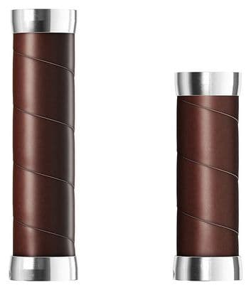 Brooks Slender Leather Grips Antic Brown - 130/100 mm