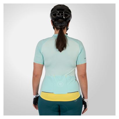 Maillot Manches Courtes Femme Endura Pro SL II Bleu glacier