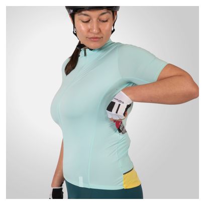 Maillot Manches Courtes Femme Endura Pro SL II Bleu glacier