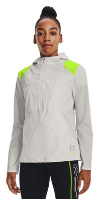 Under Armour Run Anywhere Women's Windbreaker Jacket White Yellow