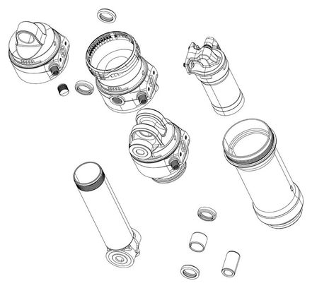 Pistón y junta de aire Rockshox SidLuxe 2P/3P