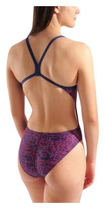 Arena Snakeskin Challenge Backless Swimsuit, Purple/Pink, Women's