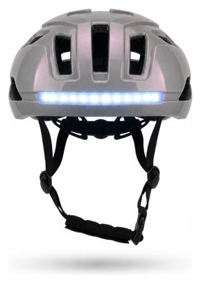 Casco da bicicletta Signal Smart con luci e indicatori di direzione madreperla