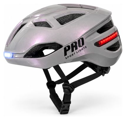 Casco da bicicletta Signal Smart con luci e indicatori di direzione madreperla