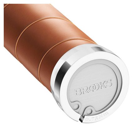 Brooks Slender Leather Grips Honey - 130/100 mm