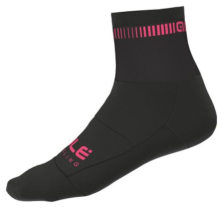 Alé Logo Sokken Zwart/Fluo Roze