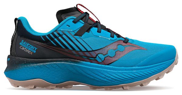 Heren Blauw Zwart Saucony Endorphin Edge Trail Schoenen