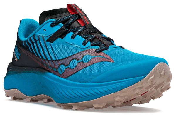 Heren Blauw Zwart Saucony Endorphin Edge Trail Schoenen