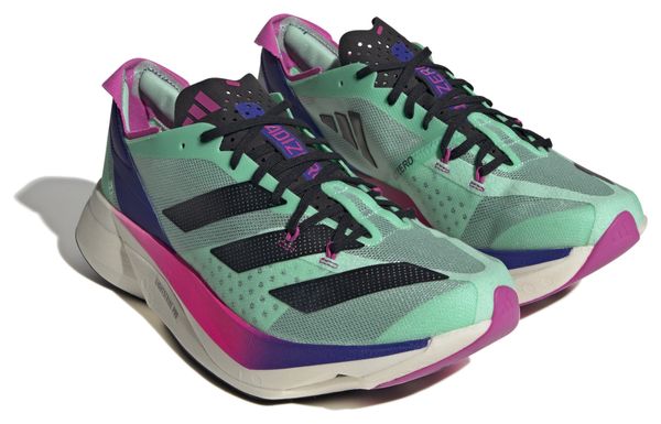 adidas Running Shoes Adios Pro 3 Green Pink Unisex