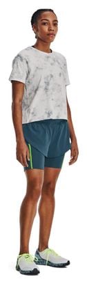 Maillot manches courtes Femme Under Armour Run Anywhere Blanc Gris