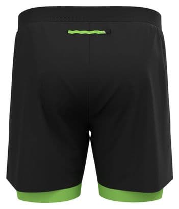 Odlo Zeroweight 12 cm 2-in-1 Shorts Zwart/Groen