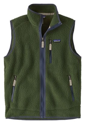 Patagonia Retro Pile Green Sleeveless Fleece Jacket