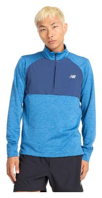 1/2 Zip Thermooberteil New Balance Athletics Heat Grid Grau/Blau Herren