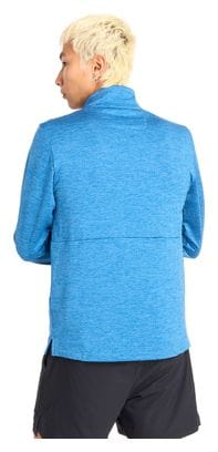 New Balance Athletics Heat Grid Grey/Blue Heren 1/2 Zip Thermal Top