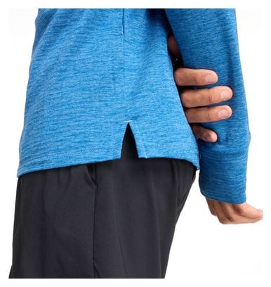 New Balance Athletics Heat Grid Grey/Blue Heren 1/2 Zip Thermal Top