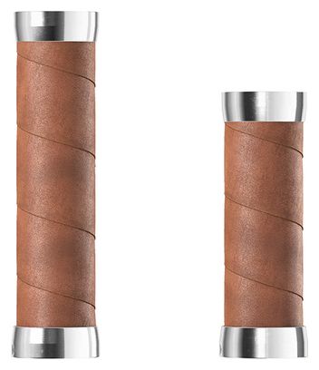 Brooks Slender Leather Grips - Dark Tan - 130/100 mm
