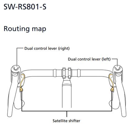 Shimano Di2 SW-RS801-S Satellite Shifters Drops - Korte Kabel (100 mm)