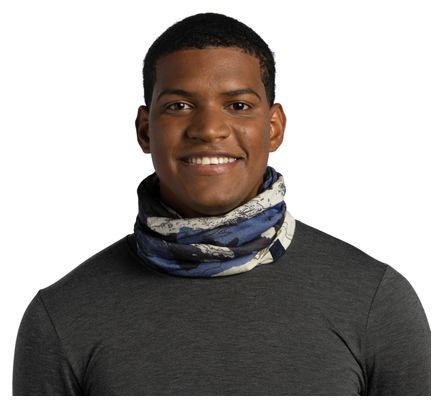 Tour De Cou Buff Merino Lightweight Prints Esyr Blue