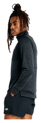 New Balance Athletics Heat Grid Black Men's 1/2 Zip Thermal Top