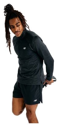 New Balance Athletics Heat Grid Black Men's 1/2 Zip Thermal Top