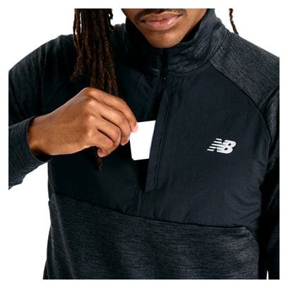 New Balance Athletics Heat Grid Black Men's 1/2 Zip Thermal Top