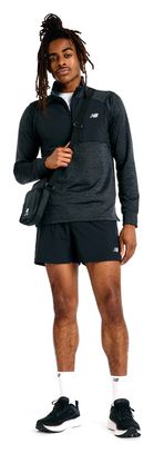 New Balance Athletics Heat Grid Black Men's 1/2 Zip Thermal Top