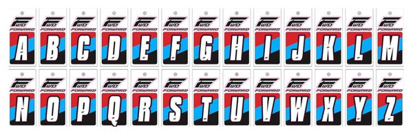 Forward BMX Letters Stickers 